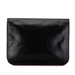 LOEWE Anagram Pouch Black Leather Women's