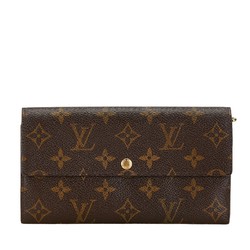 Louis Vuitton Monogram Portefeuille Sarah Long Wallet M61726 Brown PVC Leather Women's LOUIS VUITTON