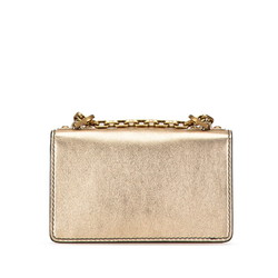 Christian Dior Dior J'ADIOR Chain Shoulder Bag Gold Leather Women's