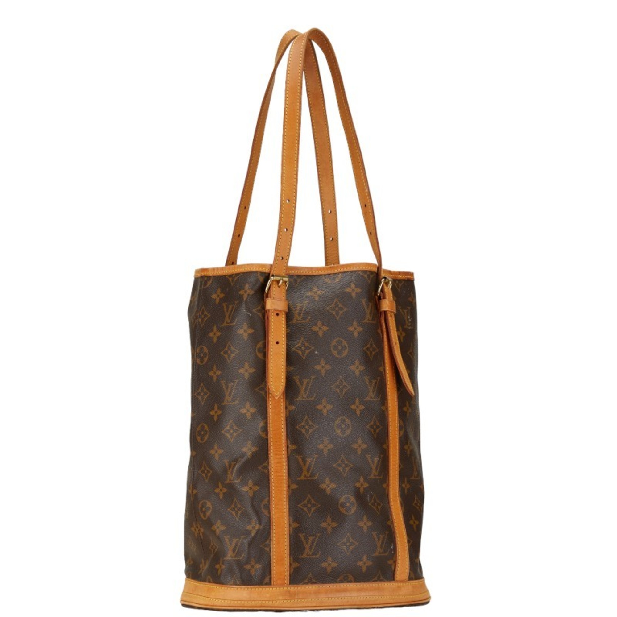 Louis Vuitton Monogram Bucket GM Tote Bag Shoulder M42236 Brown PVC Leather Women's LOUIS VUITTON