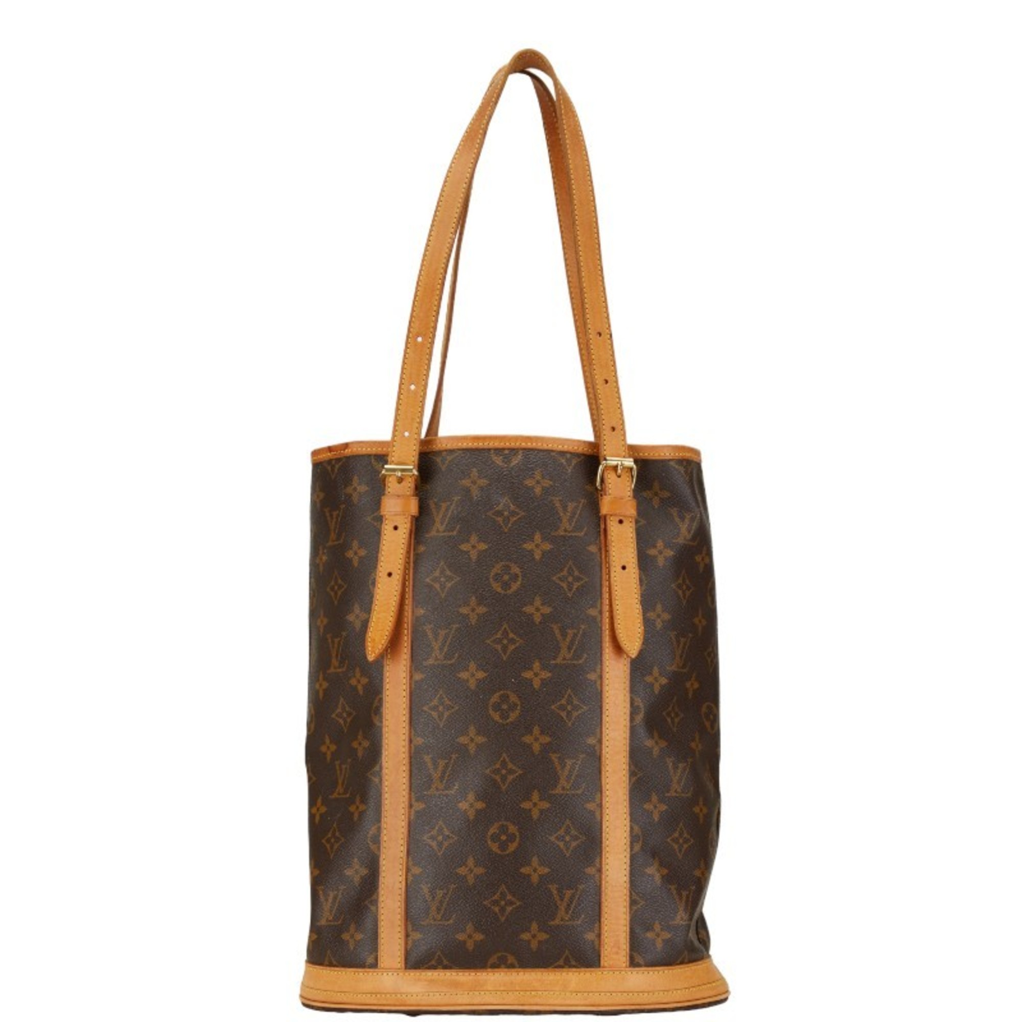 Louis Vuitton Monogram Bucket GM Tote Bag Shoulder M42236 Brown PVC Leather Women's LOUIS VUITTON