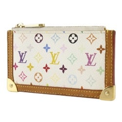 Louis Vuitton LOUIS VUITTON Pochette Cre Coin Case M92655 Monogram Multicolor Blanc 2003 White CA0043 Women's S180824929