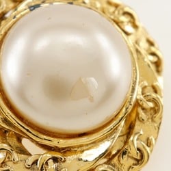 Chanel CHANEL Coco Mark Earrings Gold Plated x Fake Pearl 1993 93A Approx. 25.1g COCO Women's