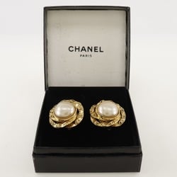 Chanel CHANEL Coco Mark Earrings Gold Plated x Fake Pearl 1993 93A Approx. 25.1g COCO Women's