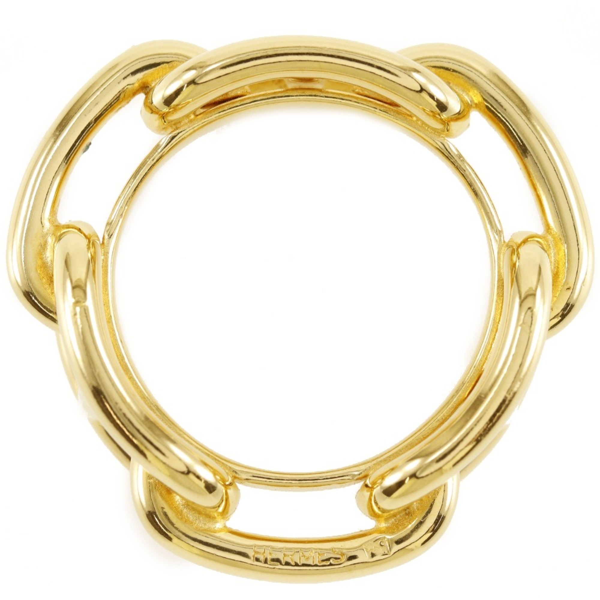 HERMES Chaine d'Ancre scarf ring, gold plated, for women