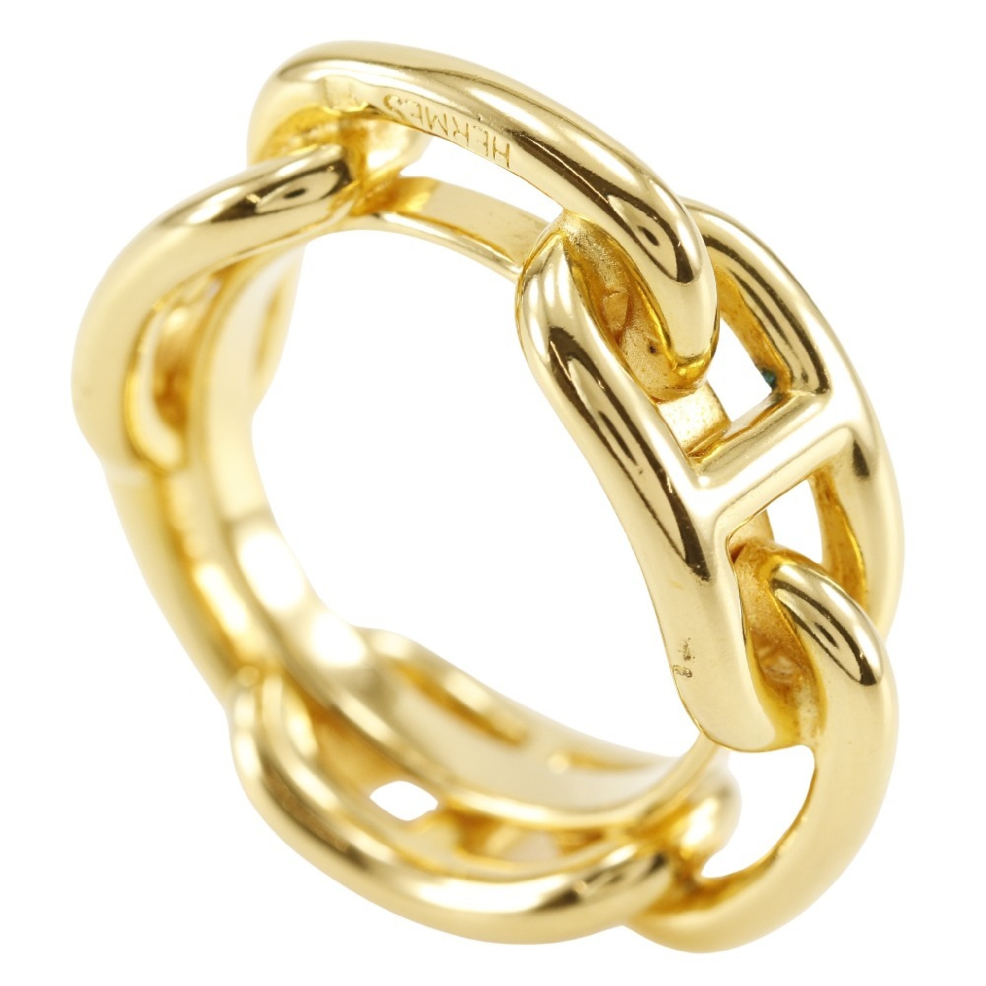 HERMES Chaine d'Ancre scarf ring, gold plated, for women