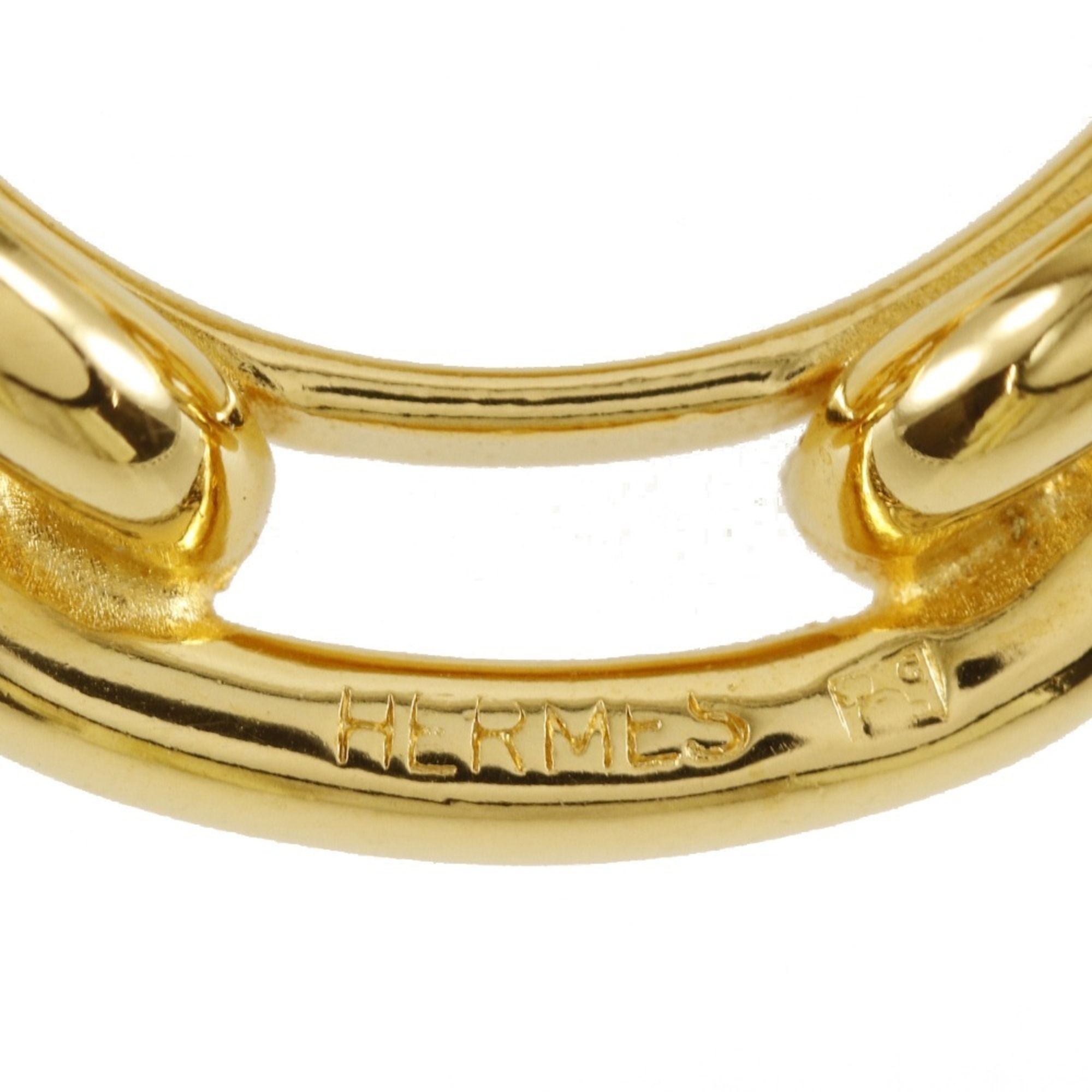 HERMES Chaine d'Ancre scarf ring, gold plated, for women