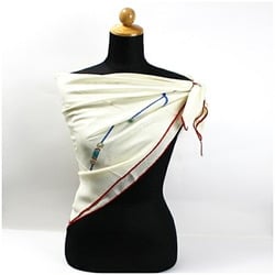 Cartier scarf muffler white x red pattern ladies