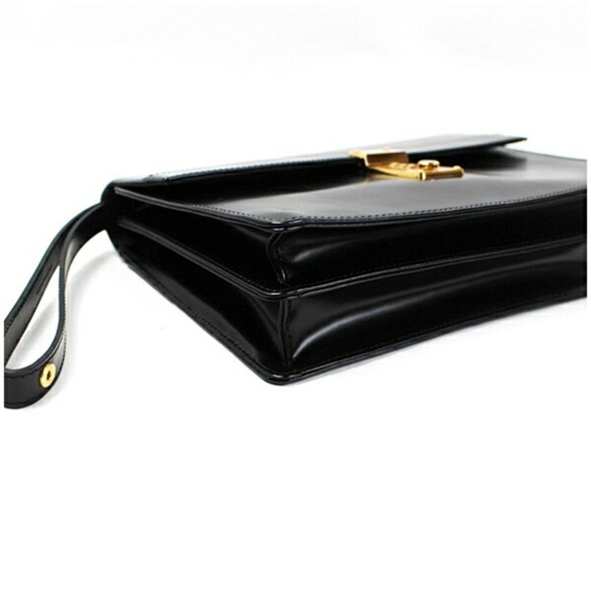 Dunhill Second Bag Clutch Dial Lock Leather Black dunhill Men's