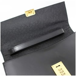 Dunhill Second Bag Clutch Dial Lock Leather Black dunhill Men's