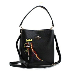 Coach Handbag Shoulder Bag C6072 Basquiat Collaboration Leather Black COACH Women's