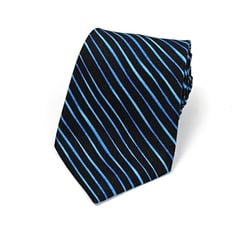 BVLGARI Silk Tie Brown x Blue Seven-fold Men's