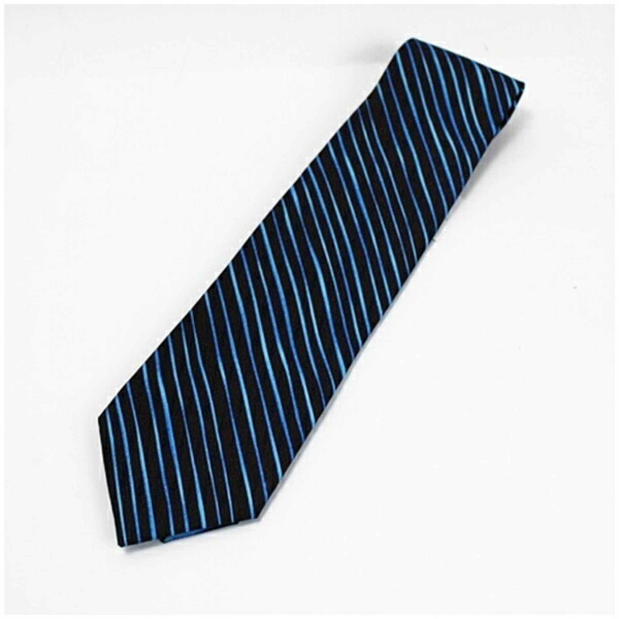 BVLGARI Silk Tie Brown x Blue Seven-fold Men's