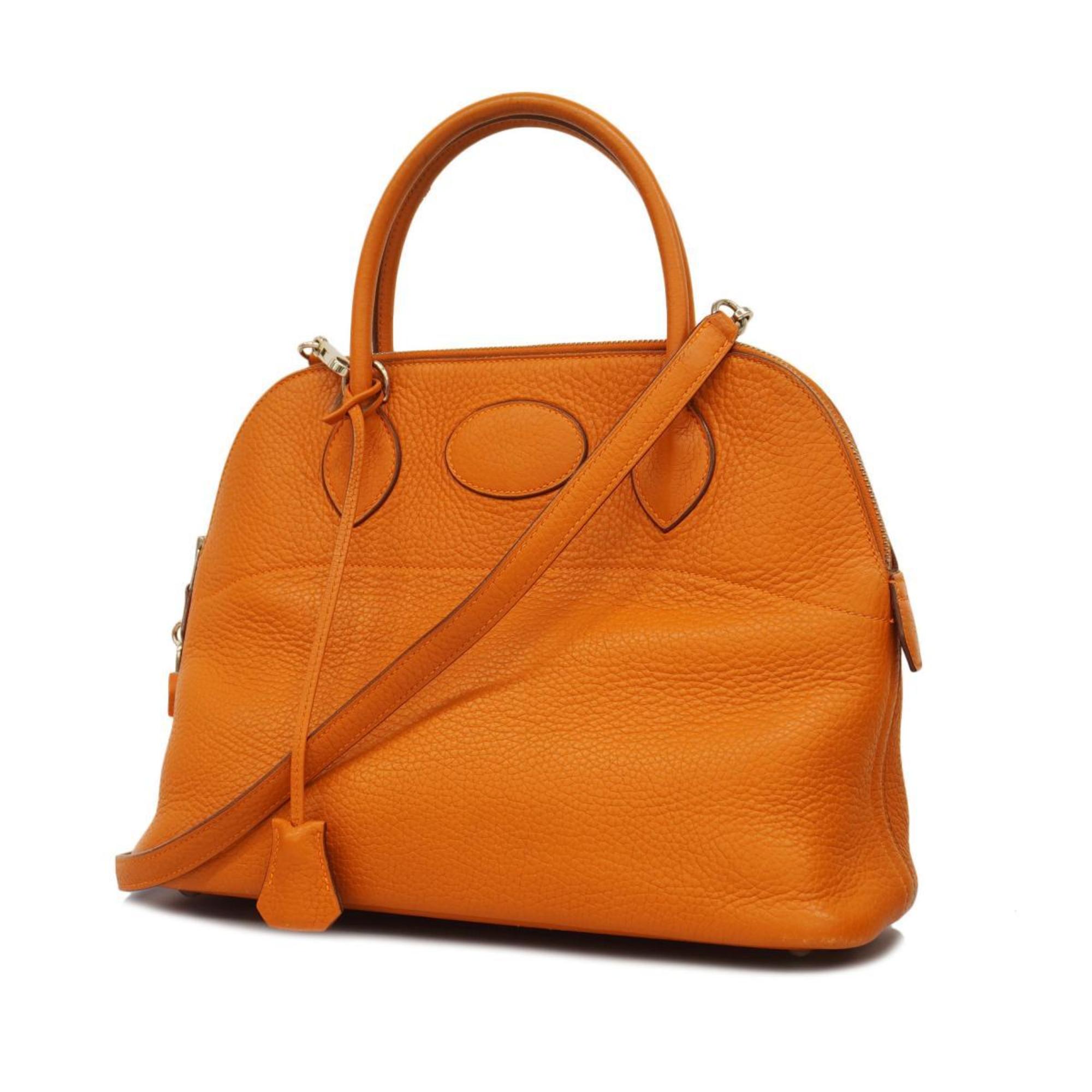 Hermes handbag Bolide 31 □I stamp Taurillon Clemence orange ladies