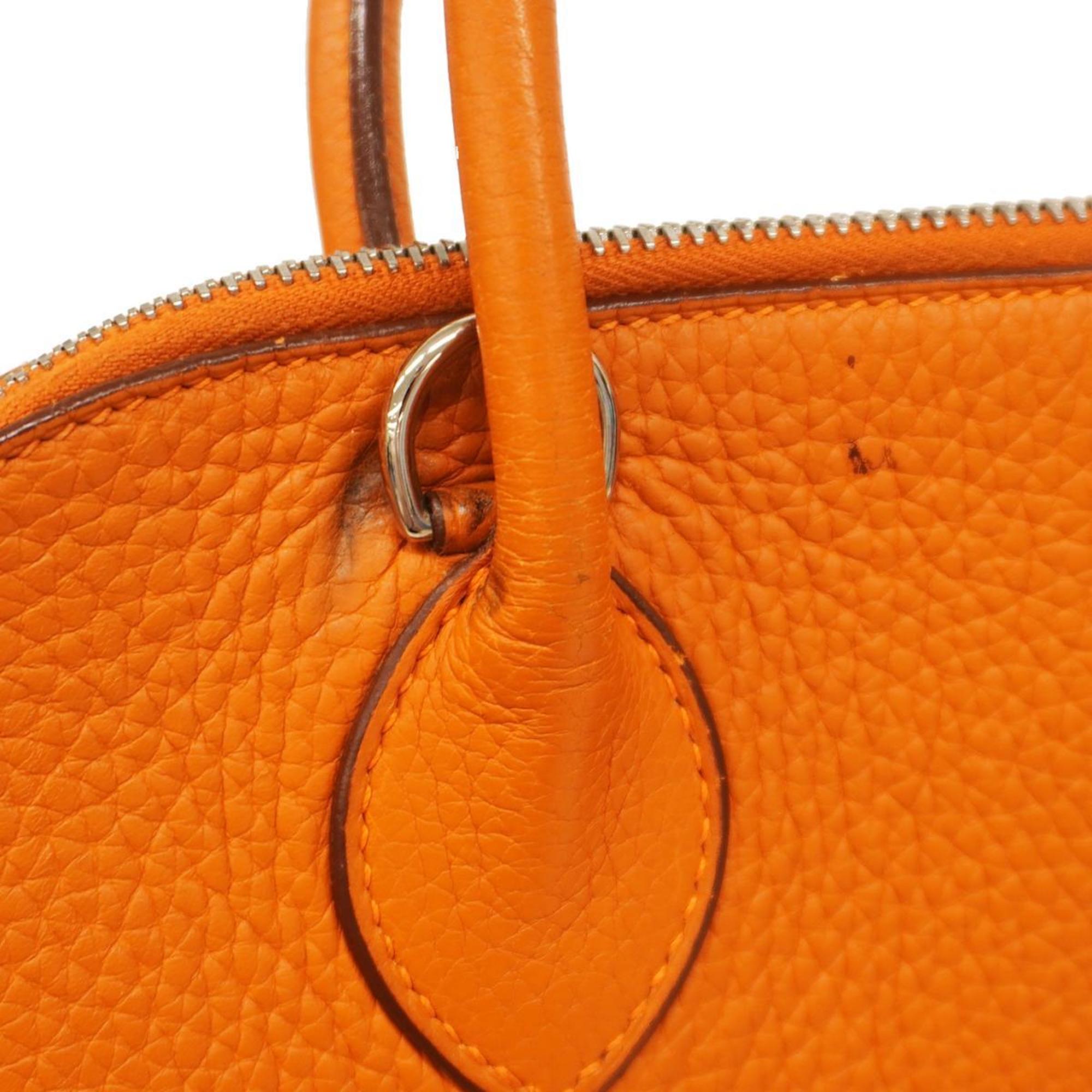 Hermes handbag Bolide 31 □I stamp Taurillon Clemence orange ladies