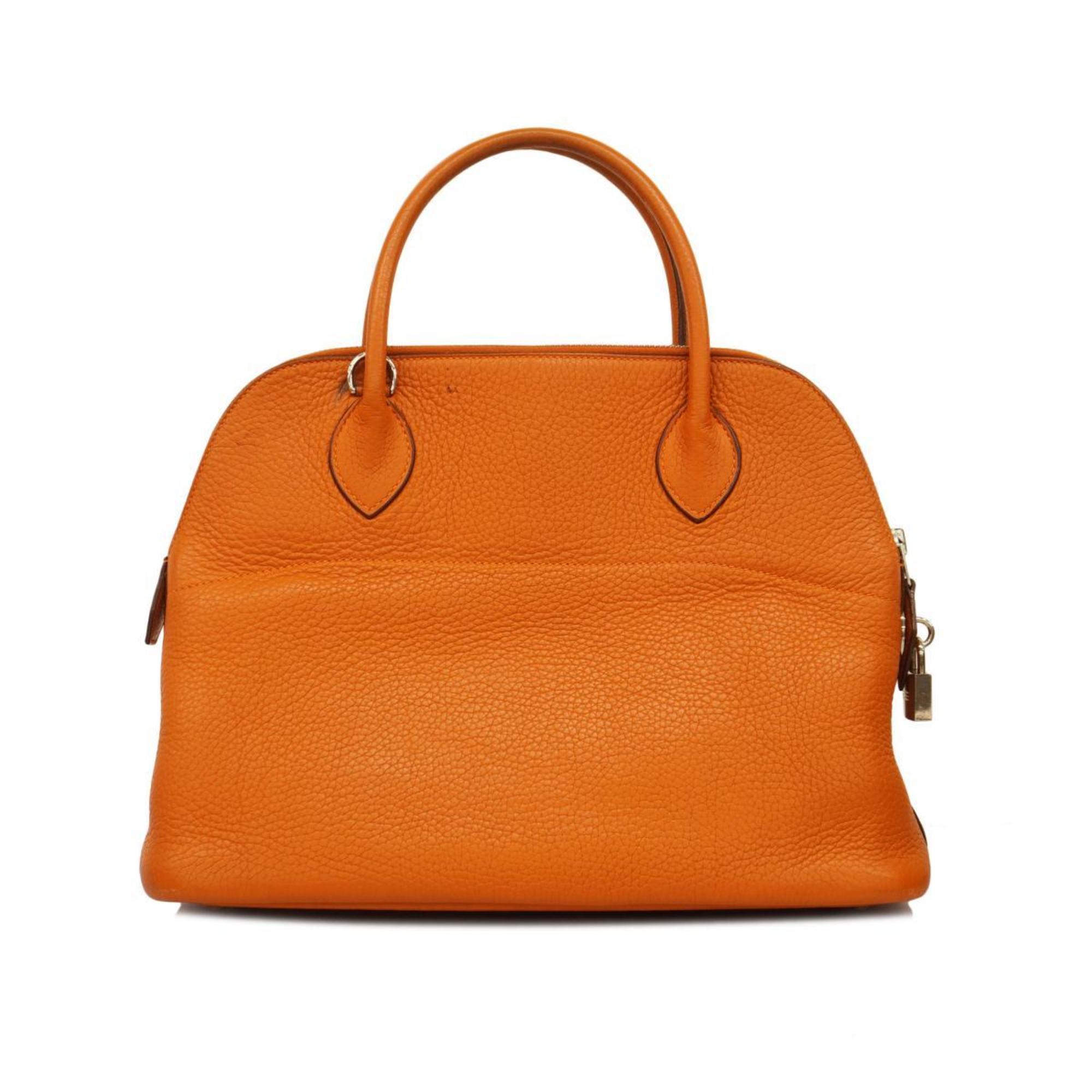 Hermes handbag Bolide 31 □I stamp Taurillon Clemence orange ladies