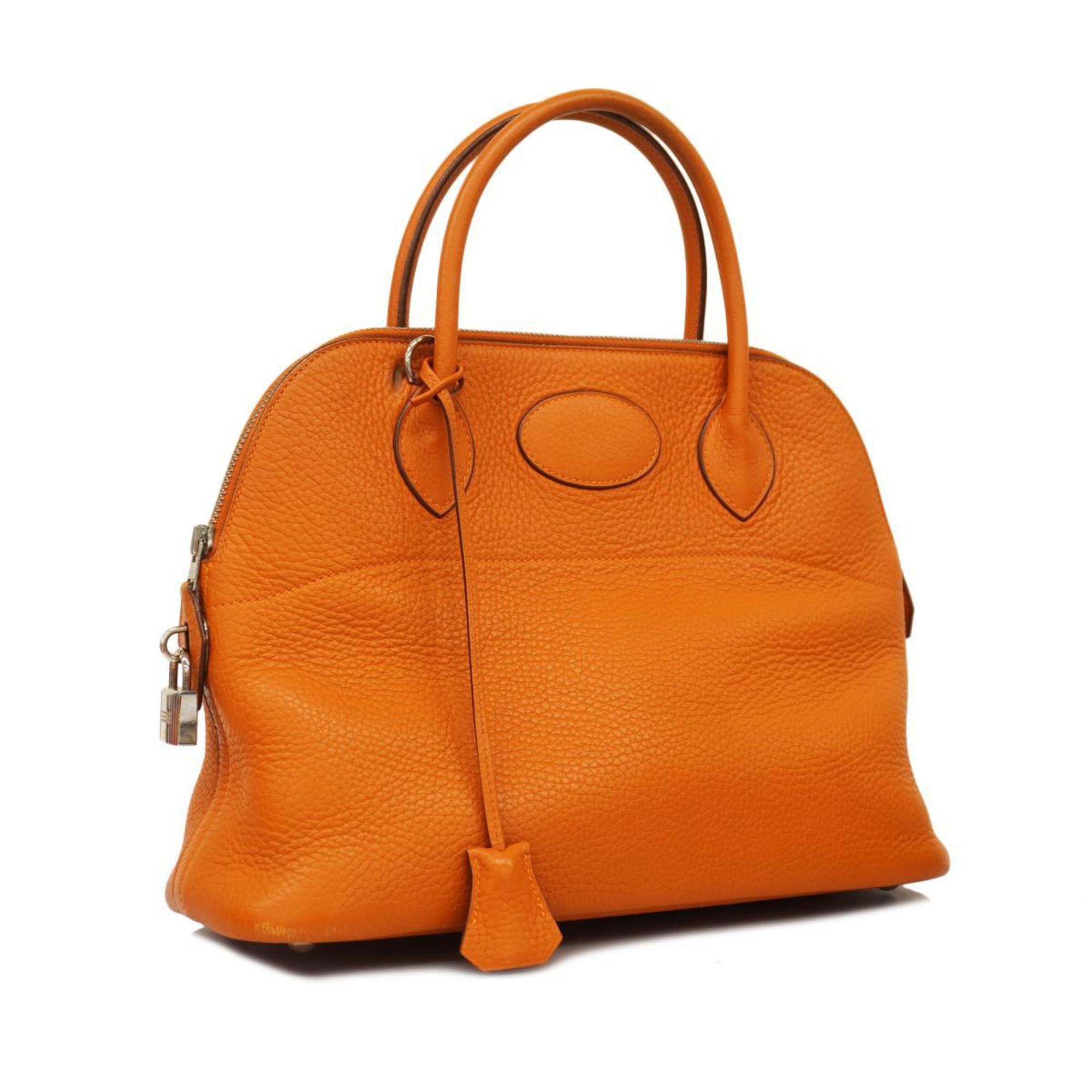 Hermes handbag Bolide 31 □I stamp Taurillon Clemence orange ladies