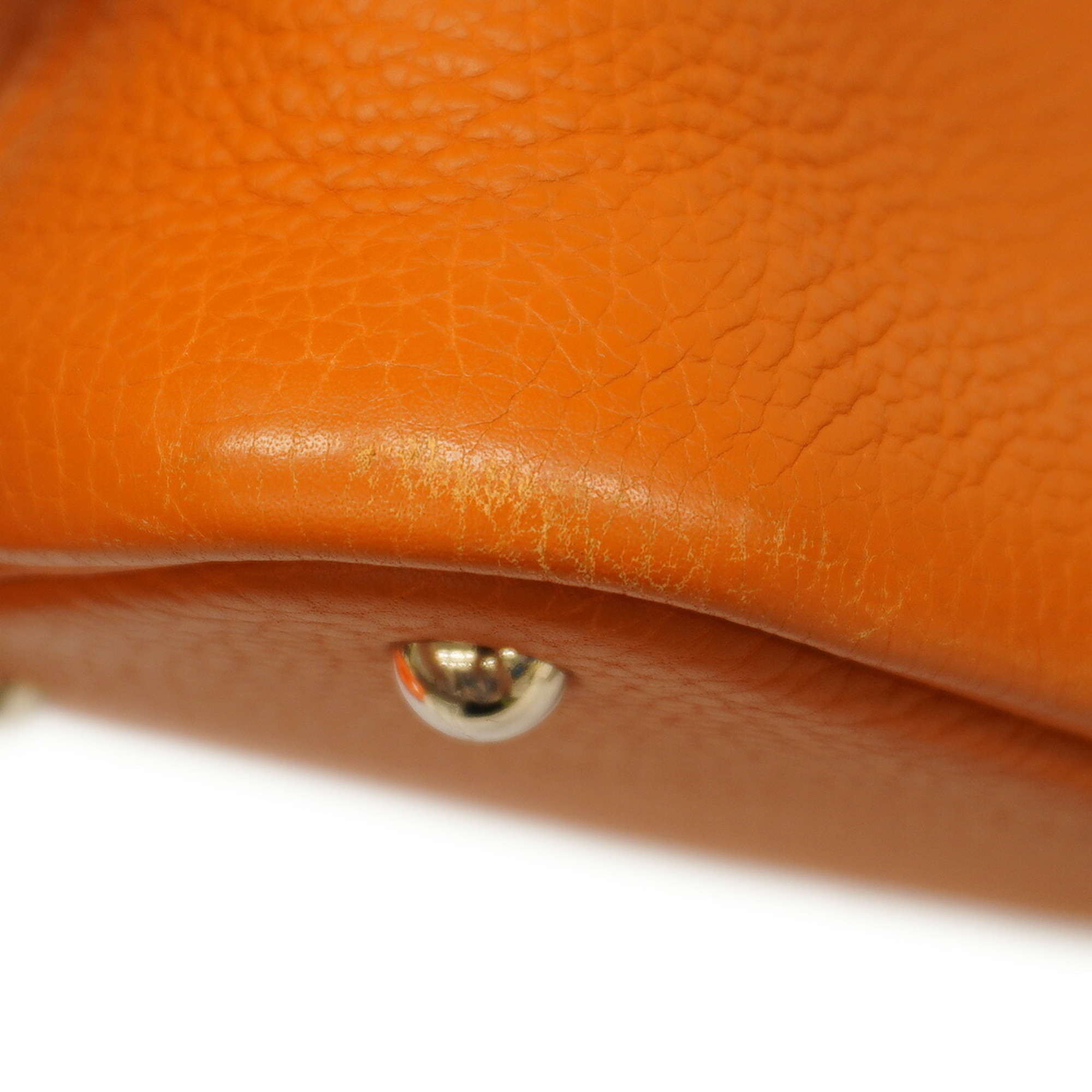 Hermes handbag Bolide 31 □I stamp Taurillon Clemence orange ladies