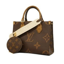 Louis Vuitton Handbag Monogram Reverse On the Go PM M46373 Brown Women's