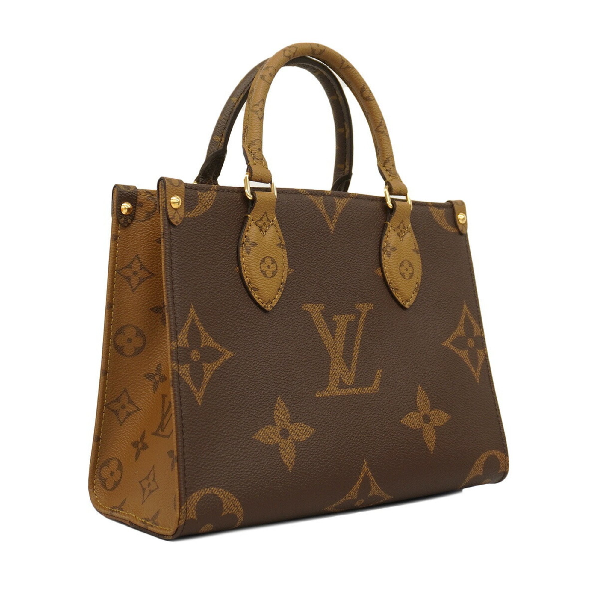 Louis Vuitton Handbag Monogram Reverse On the Go PM M46373 Brown Women's