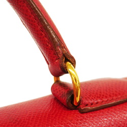 Hermes handbag Kelly 28 〇W engraved Couchvel Rouge vif ladies