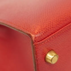 Hermes handbag Kelly 28 〇W engraved Couchvel Rouge vif ladies