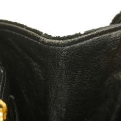 Chanel Shoulder Bag Matelasse Velour Black Women's