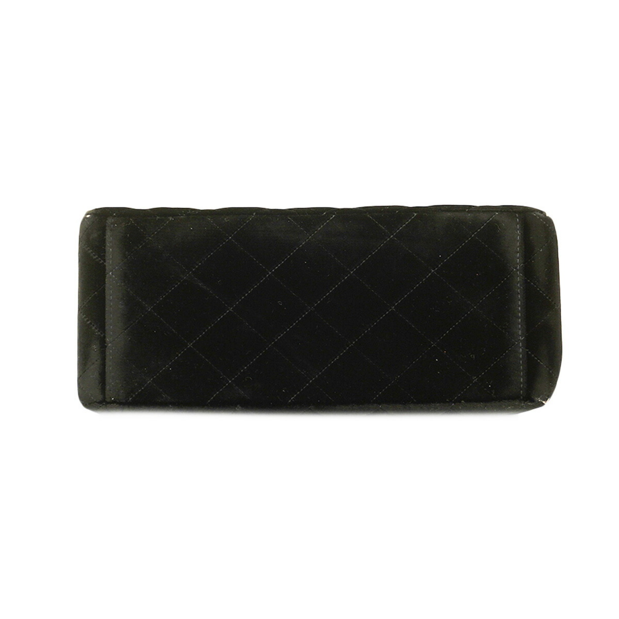 Chanel Shoulder Bag Matelasse Velour Black Women's