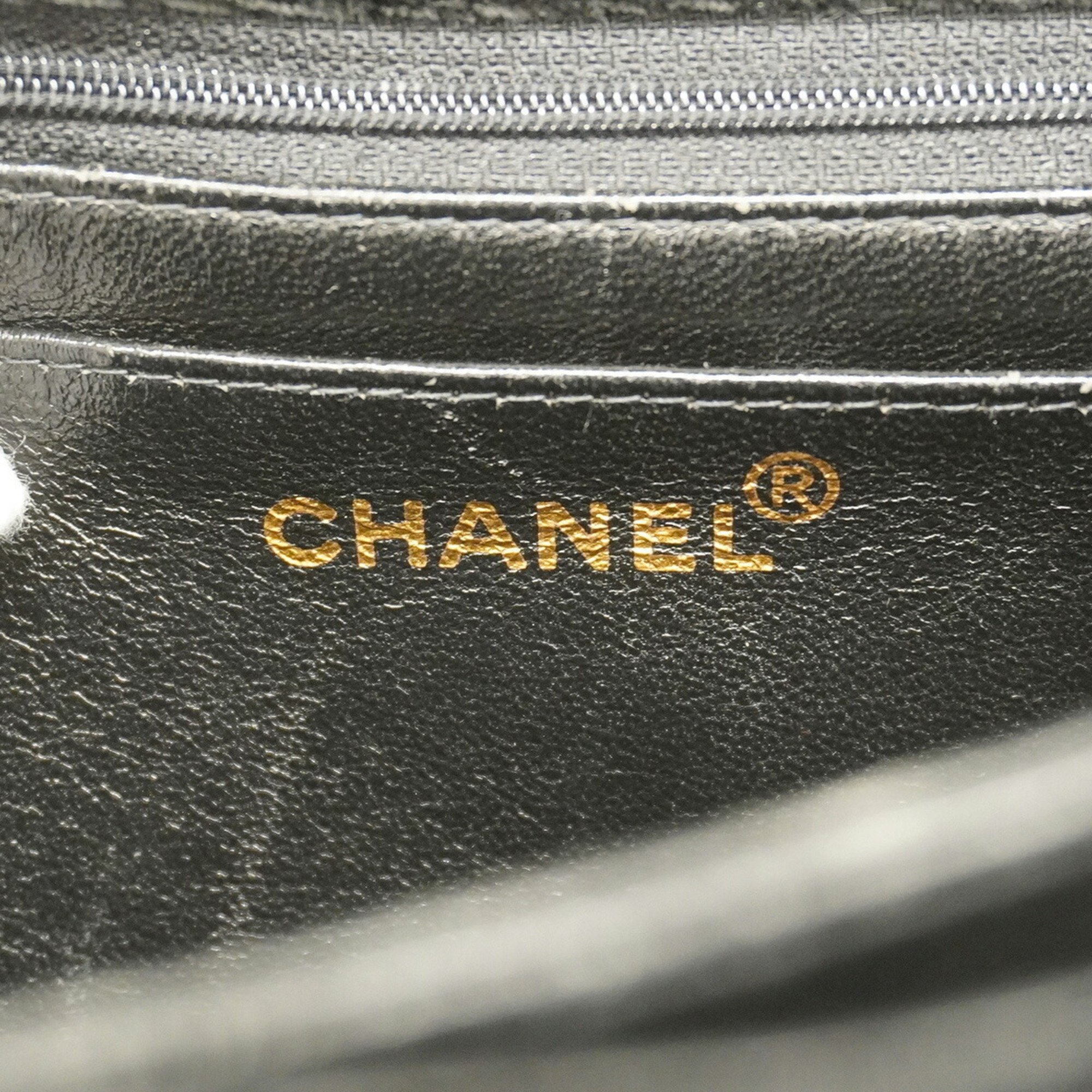 Chanel Shoulder Bag Matelasse Velour Black Women's