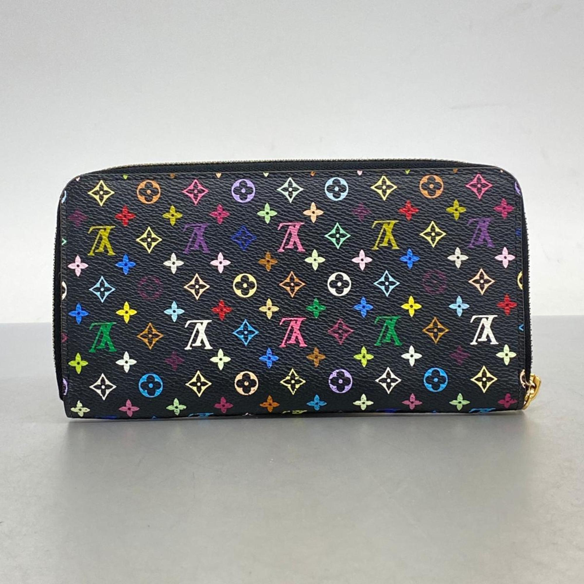 Louis Vuitton Long Wallet Monogram Multicolor Zippy M60243 Noir Grunard Men's Women's