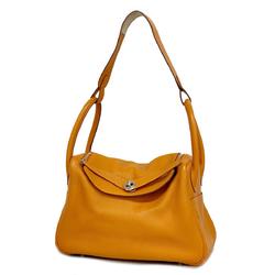 Hermes handbag Lindy 34 □K stamp Taurillon Clemence orange ladies