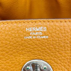 Hermes handbag Lindy 34 □K stamp Taurillon Clemence orange ladies