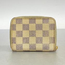 Louis Vuitton Wallets & Coin Cases Damier Azur Zippy Purse N63069 White Men's Women's