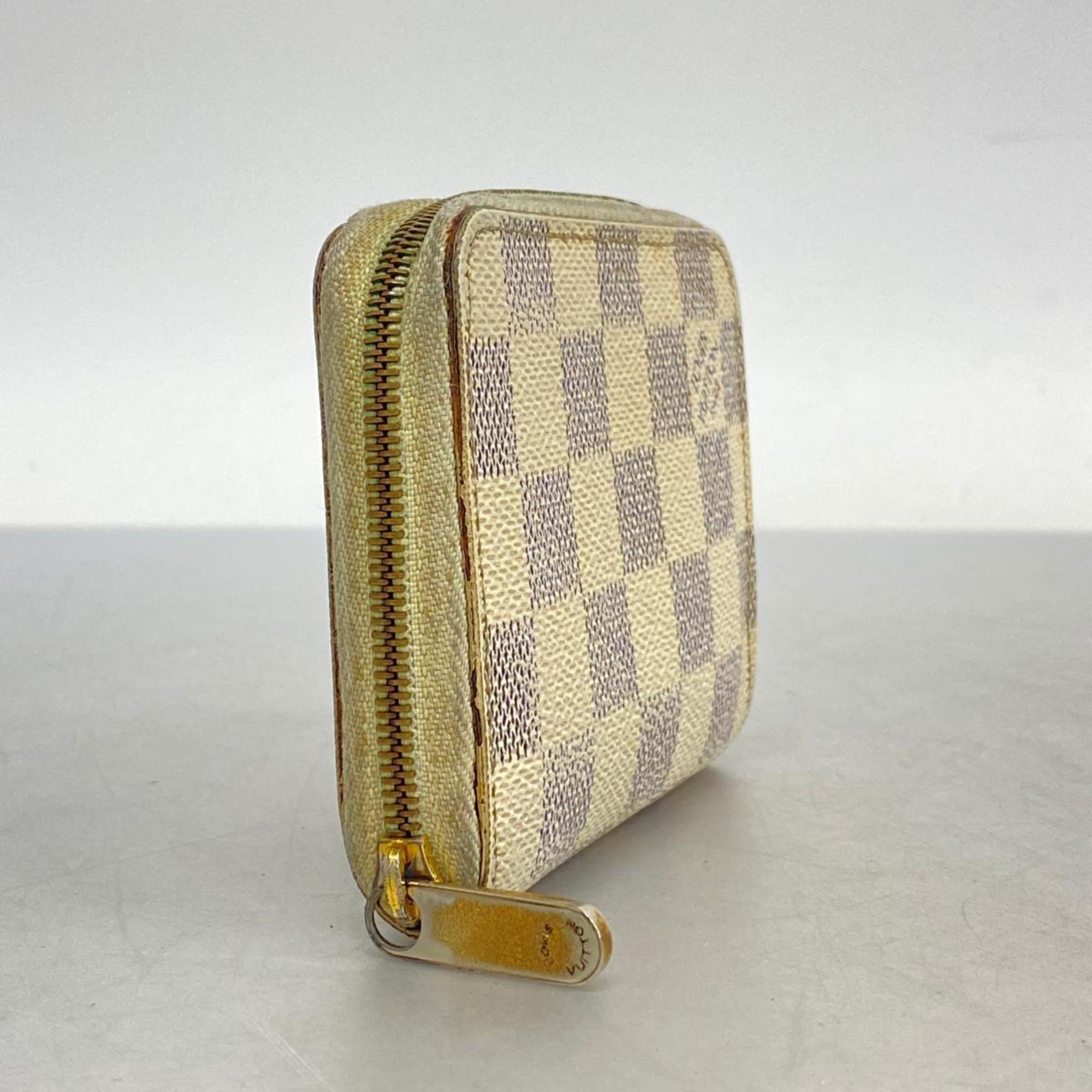 Louis Vuitton Wallets & Coin Cases Damier Azur Zippy Purse N63069 White Men's Women's