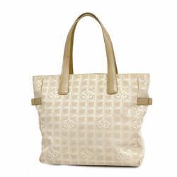 Chanel Tote Bag New Travel Nylon Beige Women's