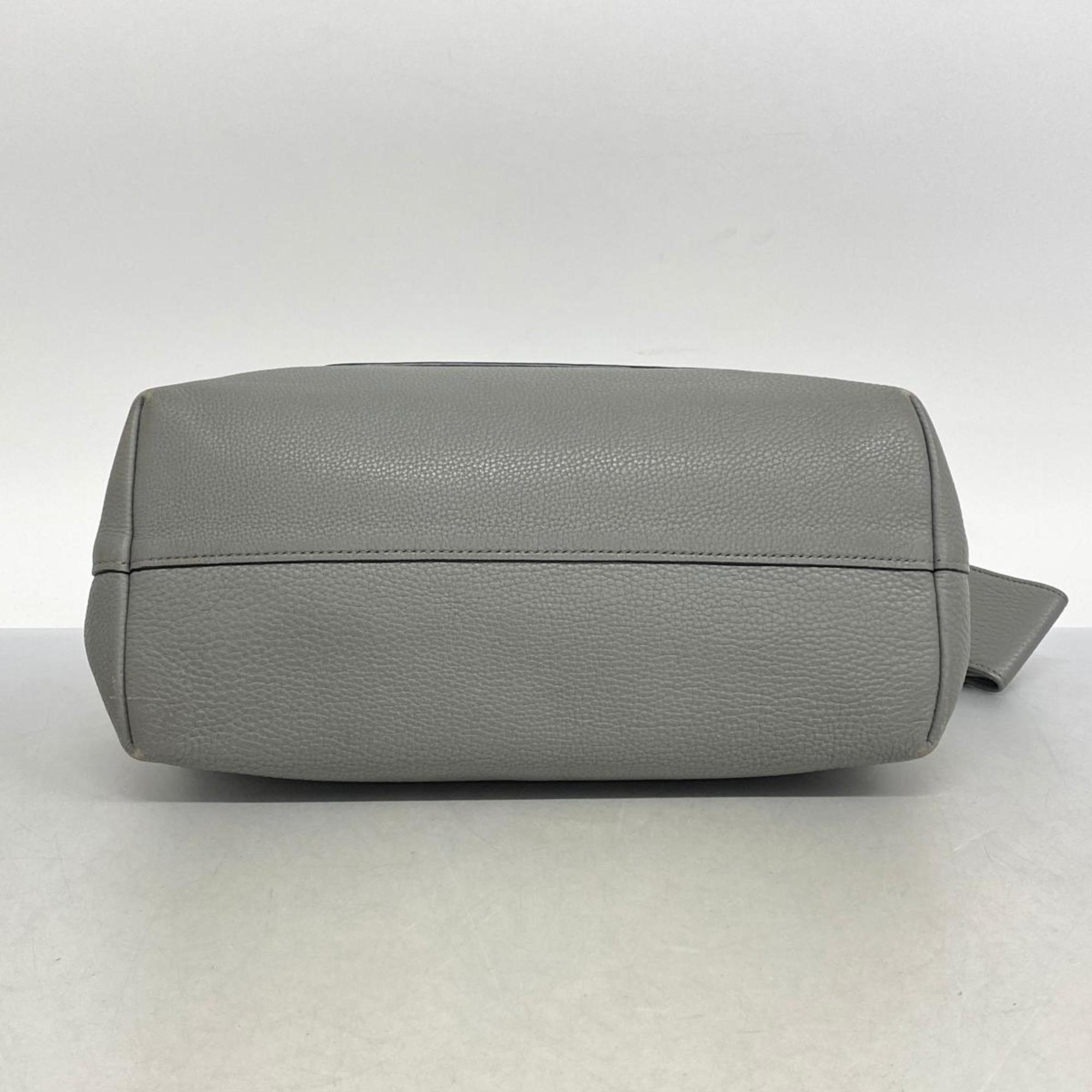 Prada handbag leather grey ladies