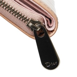 Christian Dior Dior Trotter Bi-fold Wallet Beige Enamel Women's