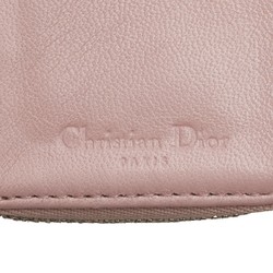 Christian Dior Dior Trotter Bi-fold Wallet Beige Enamel Women's