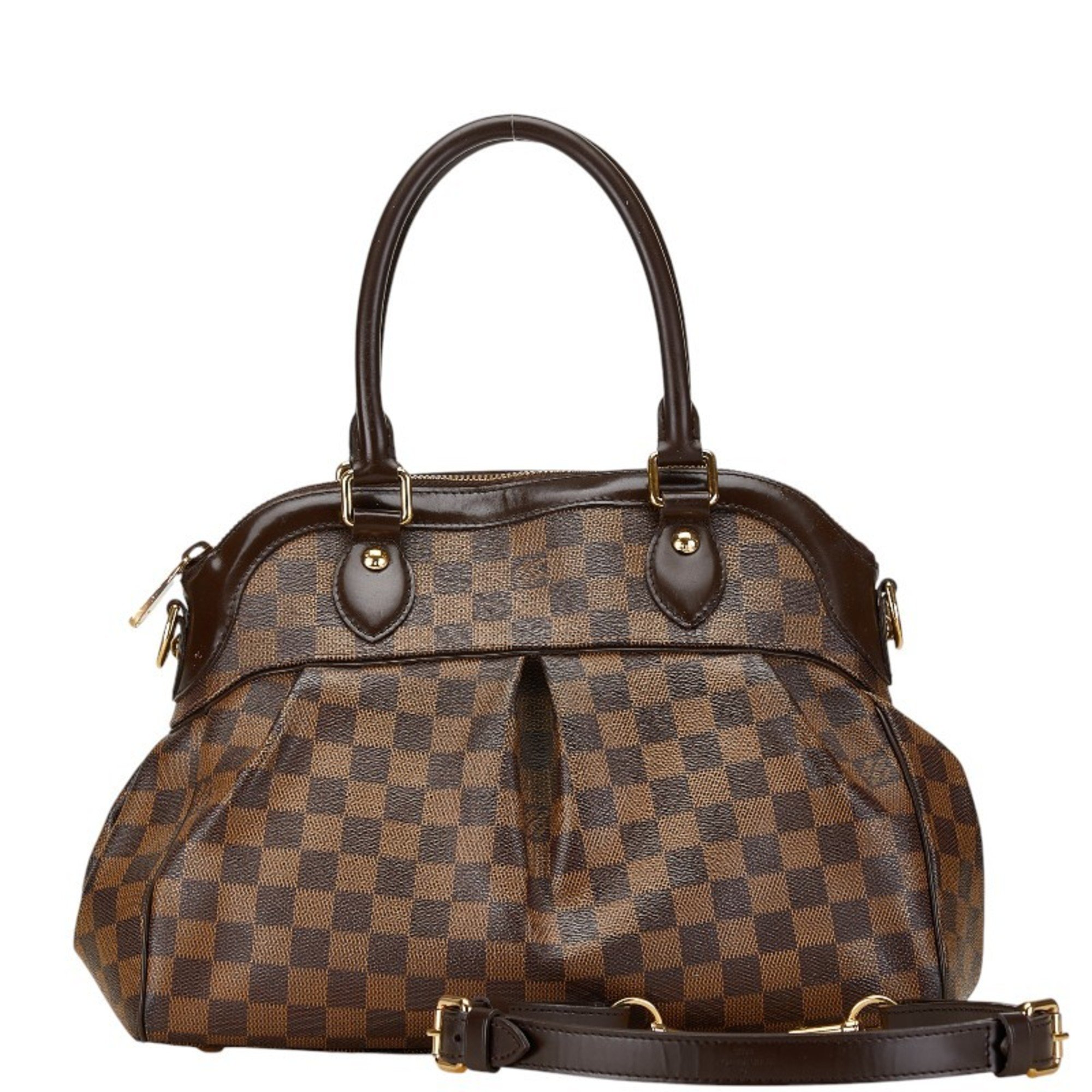 Louis Vuitton Damier Trevi PM Handbag Shoulder Bag N51997 Brown PVC Leather Women's LOUIS VUITTON