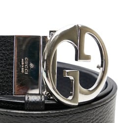 Gucci Interlocking G Belt Size: 105/42 449715 Black Silver Leather Men's GUCCI