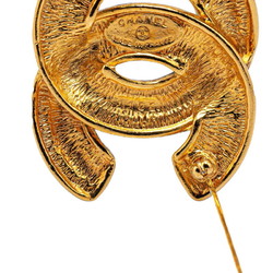 Chanel Coco Mark Matelasse Brooch Gold Plated Women's CHANEL