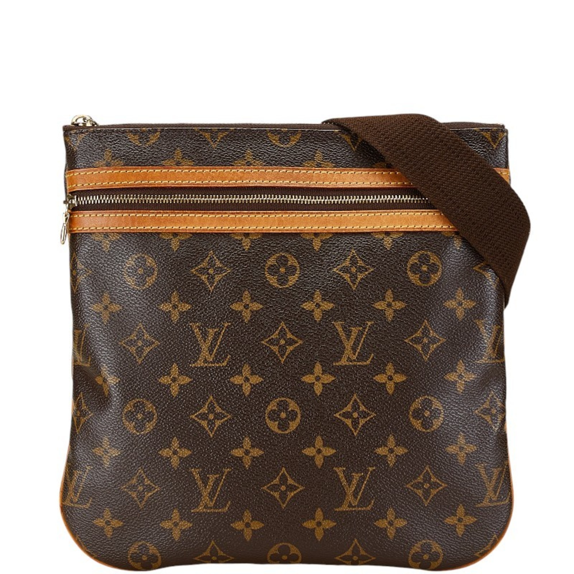 Louis Vuitton Monogram Pochette Bosphore Shoulder Bag M40044 Brown PVC Leather Women's LOUIS VUITTON