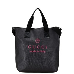 Gucci handbag tote bag shoulder 231859 black pink leather women's GUCCI