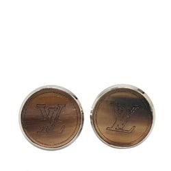 Louis Vuitton LV Horn Cufflinks MO0046 Silver Brown Metal Women's LOUIS VUITTON