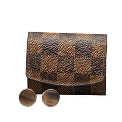 Louis Vuitton LV Horn Cufflinks MO0046 Silver Brown Metal Women's LOUIS VUITTON