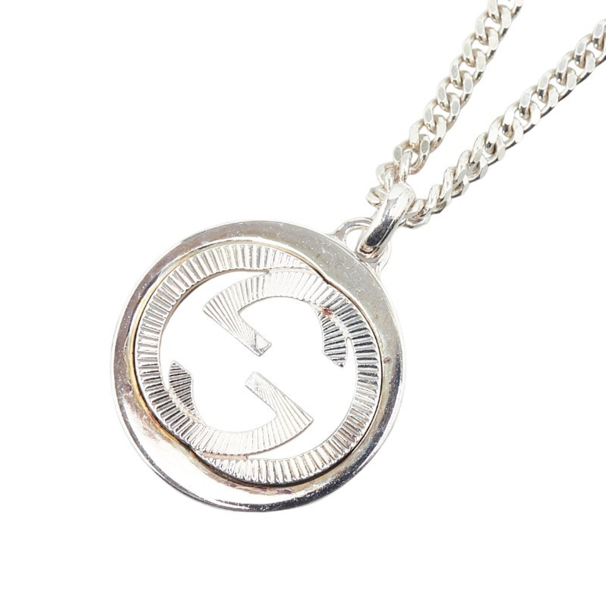 Gucci Interlocking G Necklace 246490 SV925 Silver Men's GUCCI