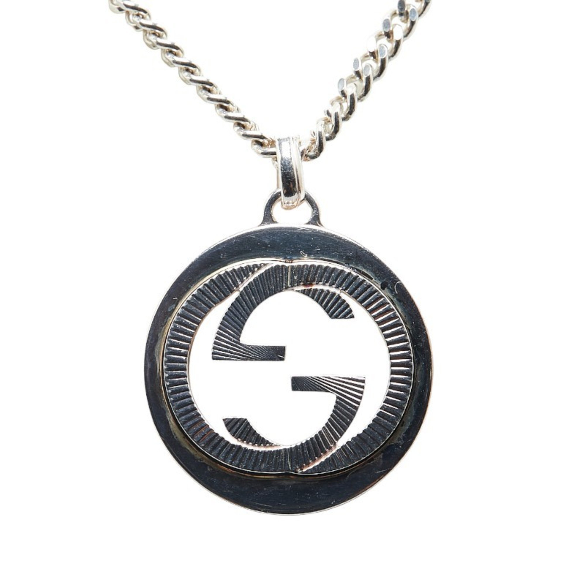 Gucci Interlocking G Necklace 246490 SV925 Silver Men's GUCCI