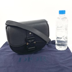 Christian Dior Dior Gallop 1ADPO033LAC Shoulder Bag Leather Black Men's