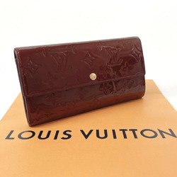 LOUIS VUITTON Louis Vuitton Portefeuille Sarah M93524 Long Wallet Monogram Vernis Bordeaux Women's