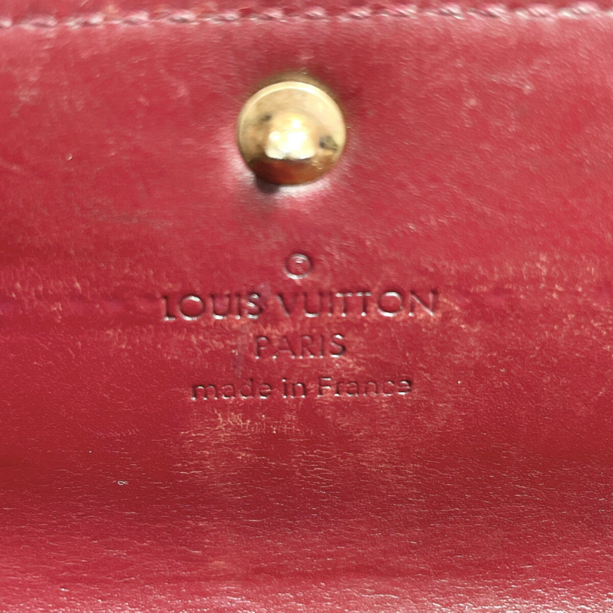 LOUIS VUITTON Louis Vuitton Portefeuille Sarah M93524 Long Wallet Monogram Vernis Bordeaux Women's